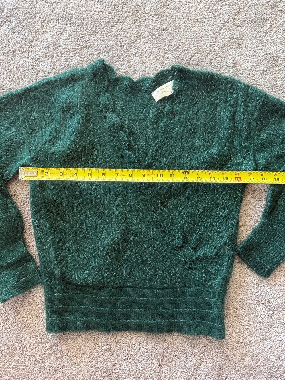 Sèzane Bottle Green Nathalia Jumper Merino Wool Mohair Knit Sweater - Picture 5 of 7